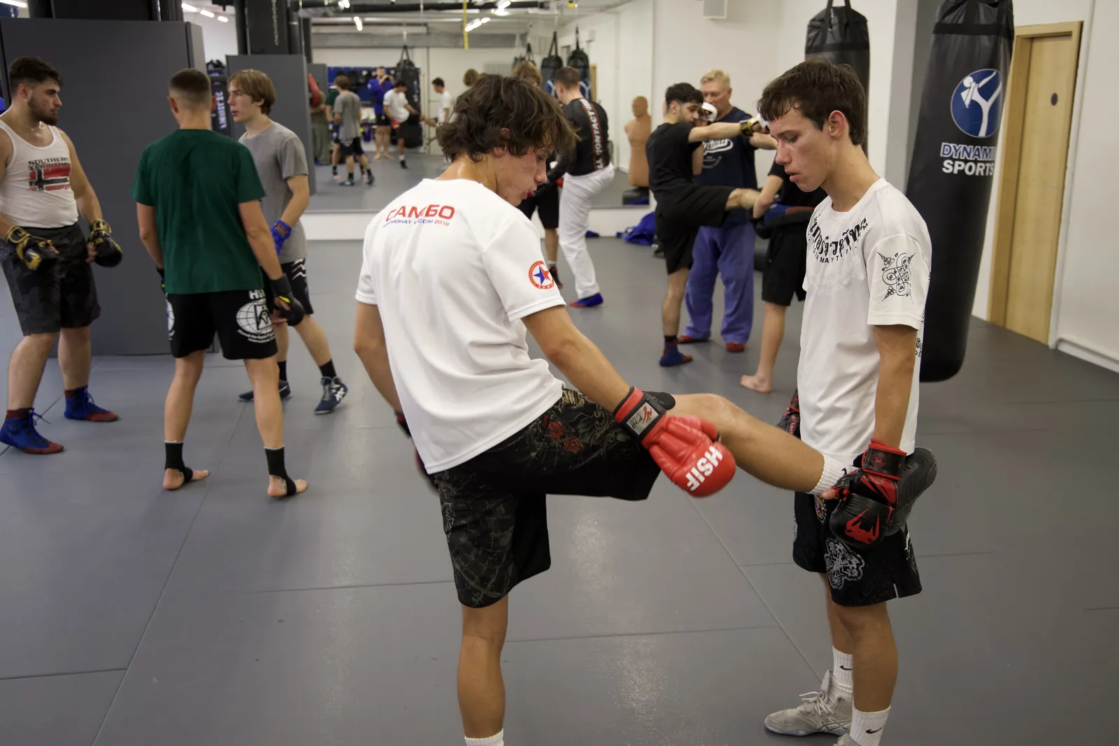 Techniktraining mit Boxhandschuhen